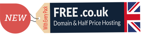 New! Free .co.uk Domain & Hosting with every pack